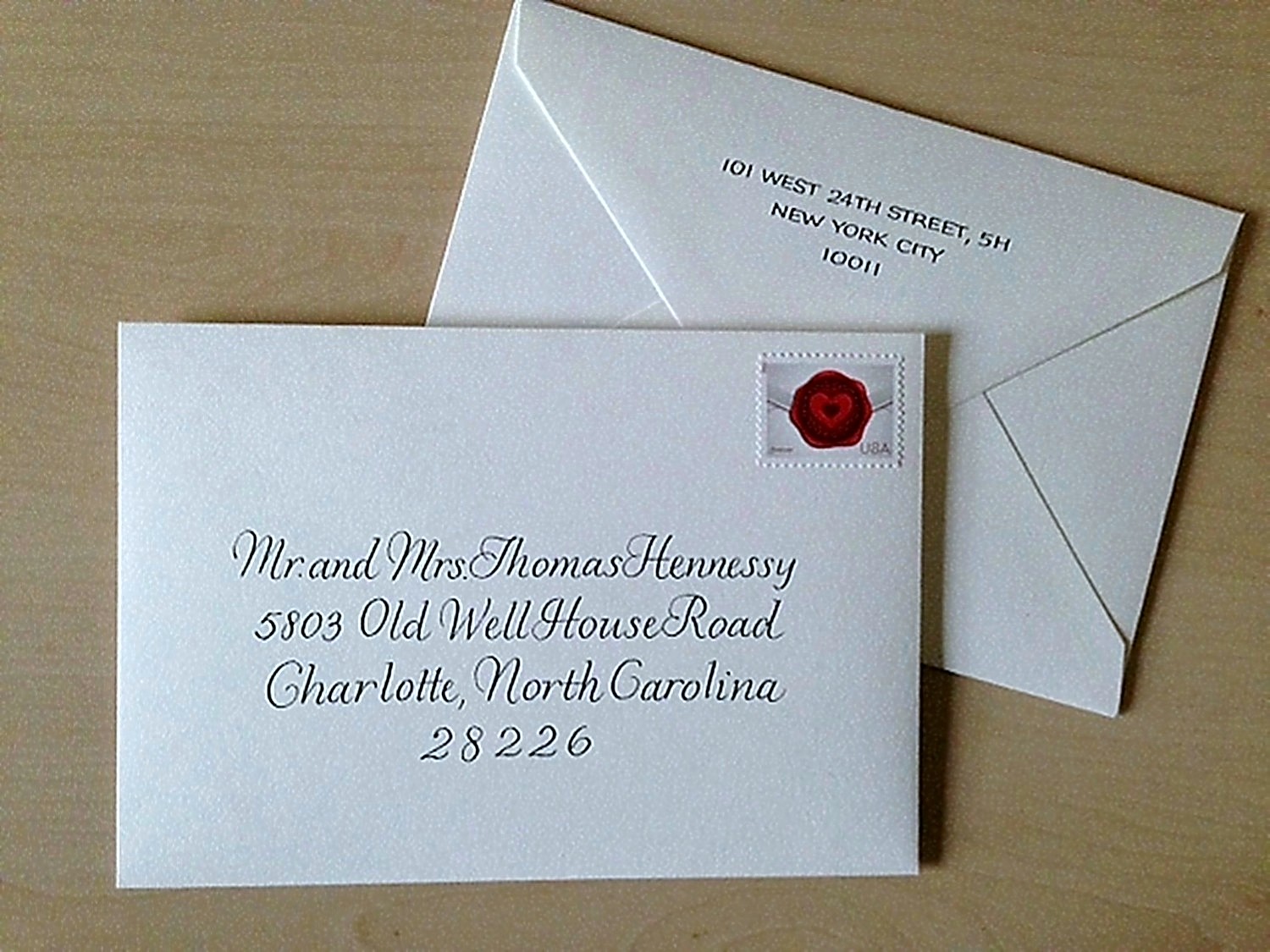 traditional-address-and-return - calligraphics